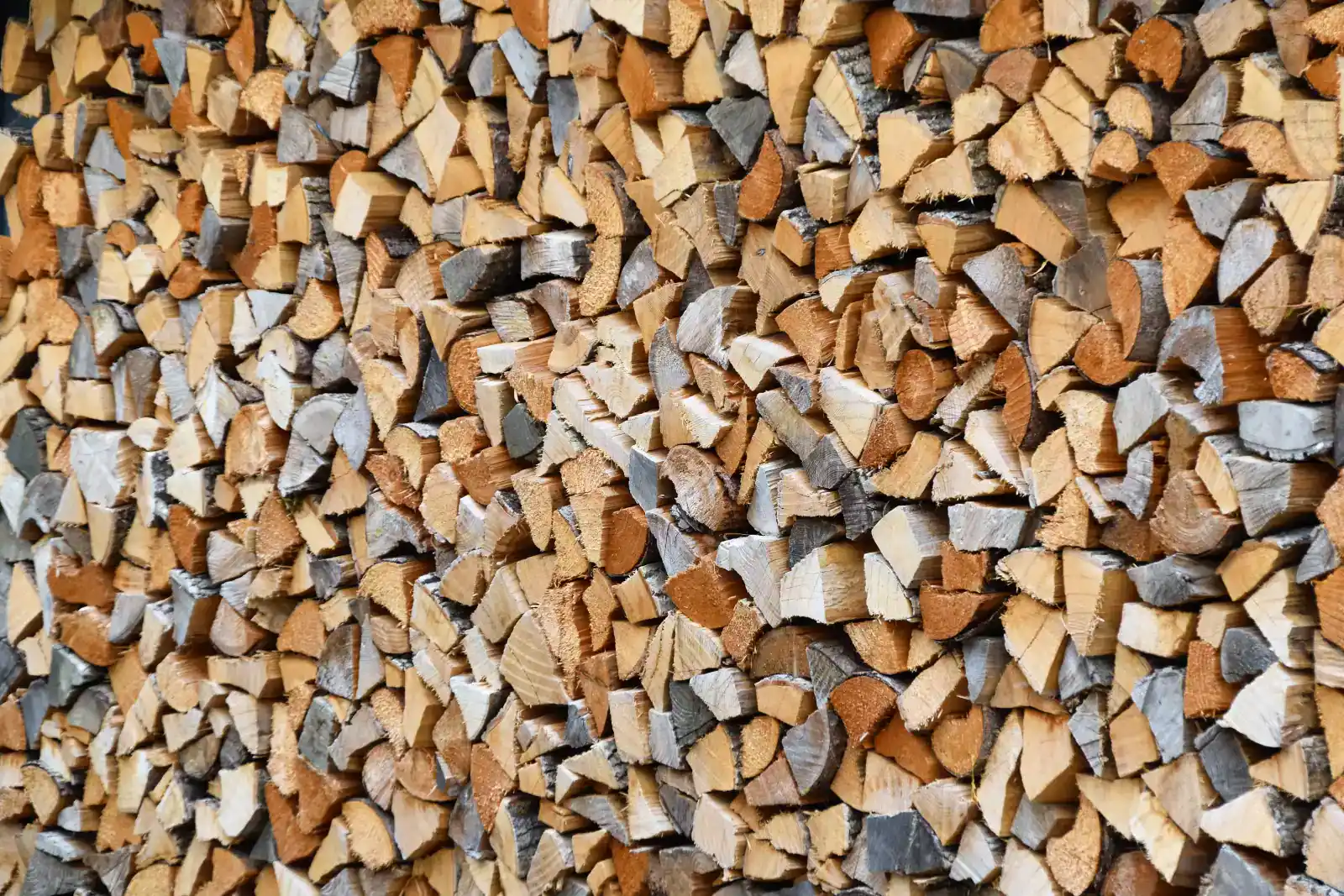 Seasoned split oak firewood stacked for delivery in Kingwood, TX